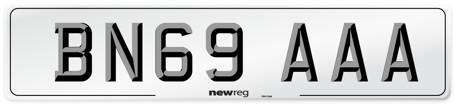 BN69 AAA Number Plate from New Reg